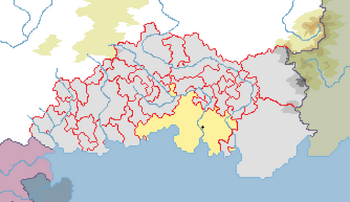 Location of Kute in the Morèi states