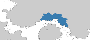 Provinces governed under the Partayids, under the rule of Partaya beshi Warshan (2074–2107 CY)